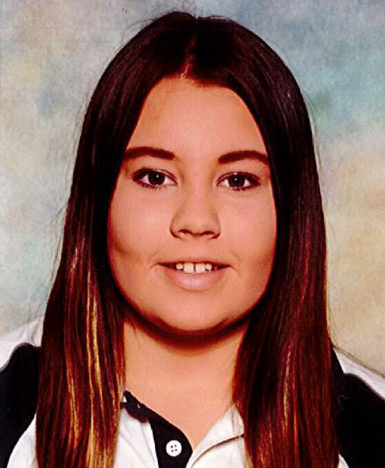 MISSING: Abbey Yates, 15, is listed by police as missing from Yass. She was last seen wearing black tights and a black and white sports jacket. Photo: NSW POLICE