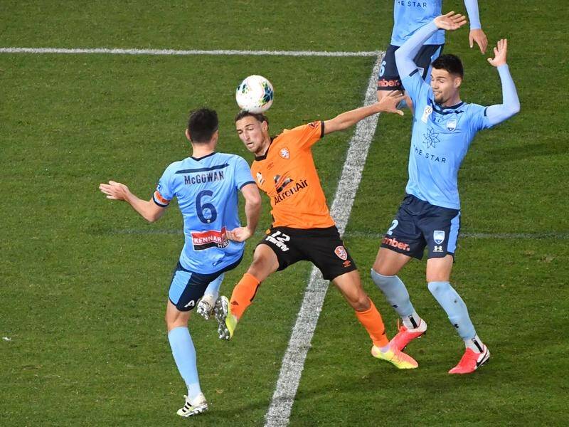 Brisbane Roar and Sydney FC have played out a 1-1 draw in their A-League clash in Newcastle.