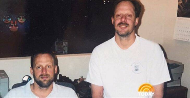 An undated photo of Las Vegas gunman Stephen Paddock, right, with his brother Eric, left. The photo was handed out to media by Eric Paddock from his home in Orlando, Florida.