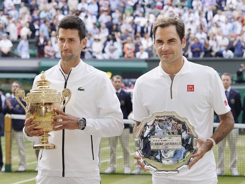 Novak Djokovic (l) and Roger Federer will extend their rivalry in the Australian Open semi-finals.