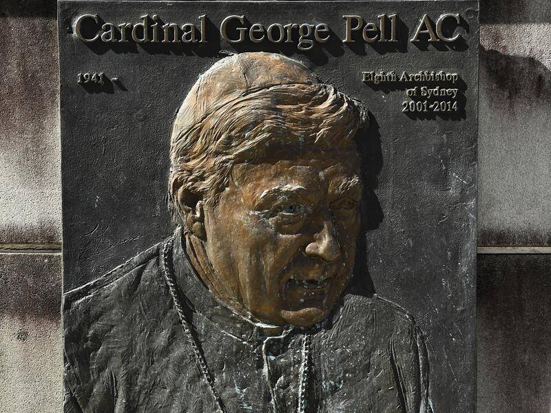 The Archdiocese of Sydney says a video of a plaque of George Pell being defaced was doctored.